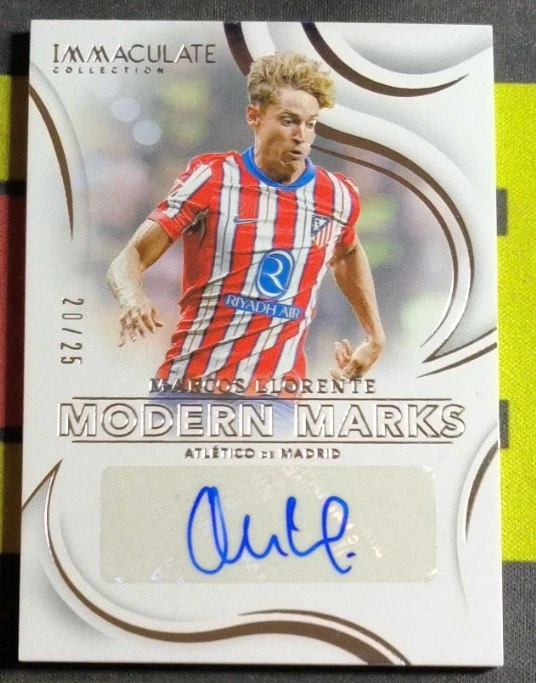 Marcos Llorente 2024-25 Panini Immaculate Collection Modern Marks Auto 20/25 - Image 1 of 2
