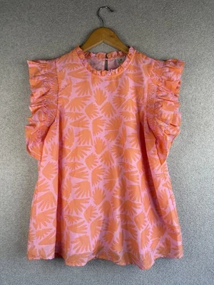 Blusa J. Marie Mujer Mediana Floral Mangas Acampanadas Boho Cottagecore Nueva Sin Etiquetas Foto 1 de 4