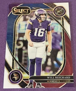 2024 Panini Select Will Reichard Tri Color Prizm Club Level RC /149 Vikings - Picture 1 of 3