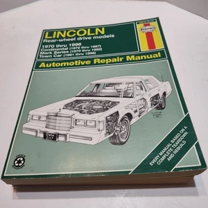 Lincoln Rear-wheel Drive Models 1970 thru 1996 Haynes Repair Manual - Picture 1 of 3