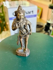 Vtg Bronze/Brass HINDU GODDESS PARVATI Dancing Figurine Intricate Statue DIETY - Picture 1 of 5