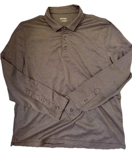 UNTUCKit Herren Größe XL Langarm Polo braun Kragen Knopfleiste Hemd - Bild 1 von 5