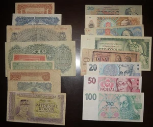 Checoslovaquia 1 - 100 coronas 1944 - 1997 17 piezas - Imagen 1 de 5