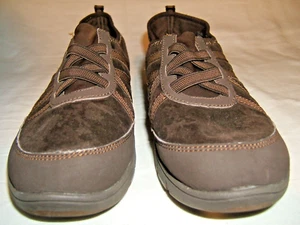 Easy Street Brown Shimmer Ultra Light Weight Slip On Women Kila Flat - Size 9 WW - Picture 1 of 9