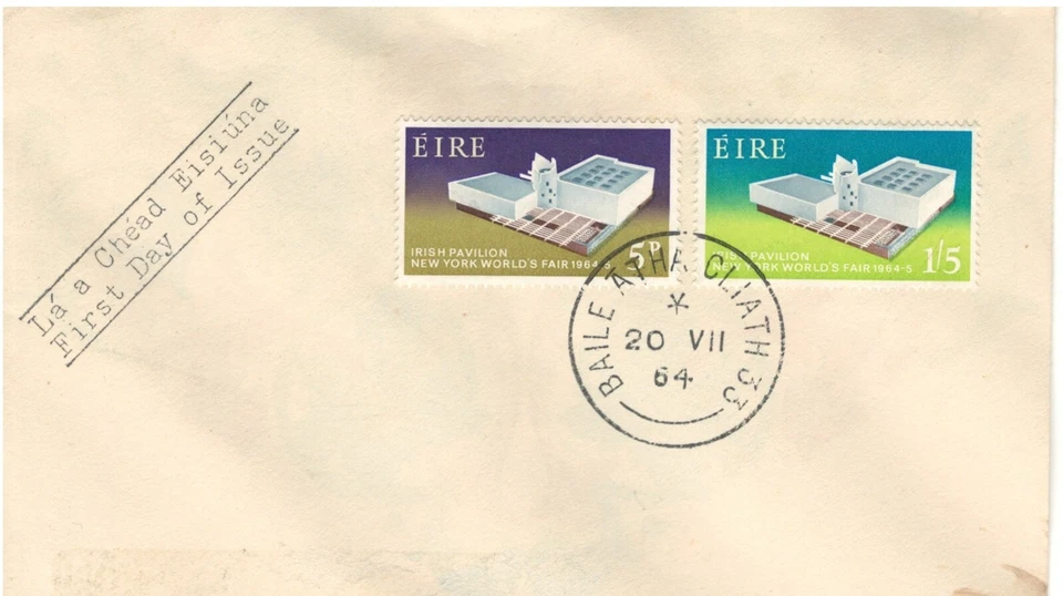 IRELAND BRITISH COMMONWEALTH FDC COVER New York Worlds Fair 1964 LOT (BCL 105) - Image 1 of 1
