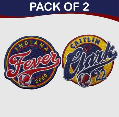 Indiana Fever & Caitlin Clark 22 WNBA Logo Iron On Patch-Sew Patch-Embroidered