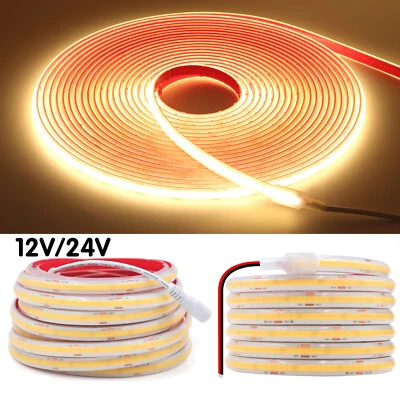 1-20M COB LED Streifen Lichtband Stripe Selbstklebend IP68 Wasserdicht 12V 24V - Bild 1 von 4