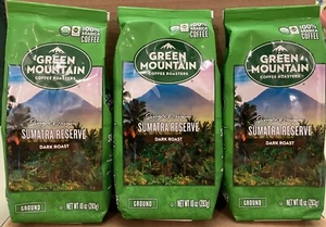 Green Mountain Sumatra Reserve Ground Organic Coffee 3 Packages Dark Roast - Picture 1 of 1
