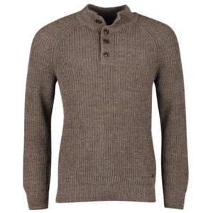 MAGLIONE MAGLIONE LANA DI AGNELLO BARBOUR UOMO HORSEFORD MEZZO BOTTONE DESIGNER MAGLIA - Foto 1 di 5