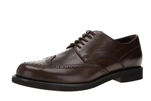 Tod's 239656 Mens Round Toe Lace-up Leather Dress Derby Shoes Brown Size 8 M - Picture 1 of 6