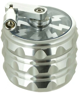 2.5" 4 Piece Spice Crusher Hand Crank Aluminum Metal Grinder Individual Package  - Picture 1 of 6