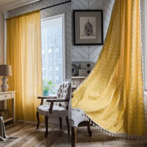 Cortina Bohemia Salón Borla Ventana Cortina Decoración - Imagen 1 de 17
