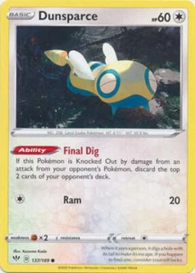 Dunsparce - 137/189 Pokemon » SWSH Darkness Ablaze Common - Picture 1 of 1