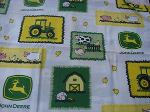 Tractors White Cotton Fitted Cot Sheet Handmade - Picture 1 of 5