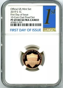 2019 S LINCOLN PENNY NGC PF69 RD UCAM FIRST DAY ISSUE PROOF CENT 1ST BLUE LABEL - Picture 1 of 2
