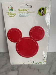 RARE Disney Baby Mickey Mouse Iron On Simplicity Applique in Red - Sealed - Picture 1 of 3