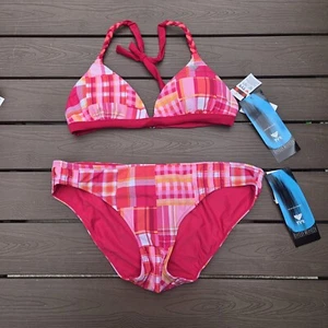 TYR Women's Pink Catalina Island Halter Top &  Bottom Reversible Swim SZ S New - Picture 1 of 3