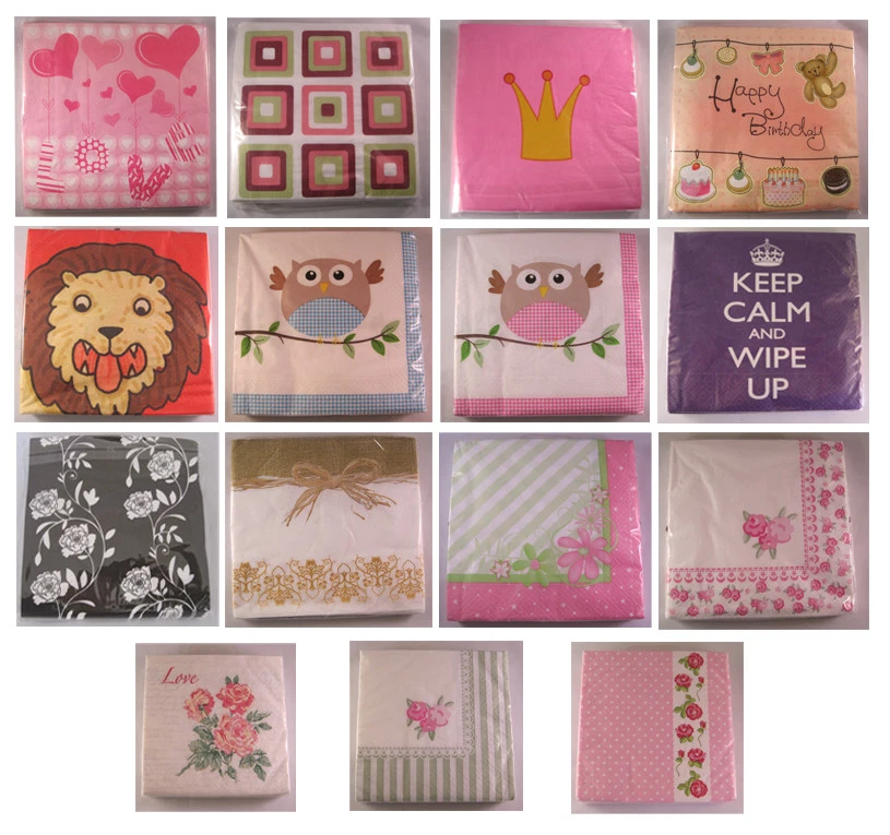 Napkins - Wedding / Birthday / Tea Party - 15 Beautiful Designs - Quality Paper - Image 1 of 1