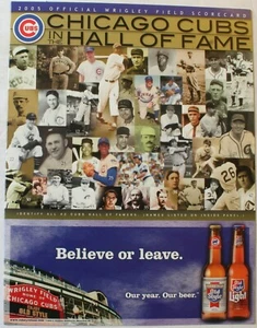 2005 Chicago Cubs vs Chicago White Sox Scorecard Cubs HOF Cover Konerko Maddux - Picture 1 of 2