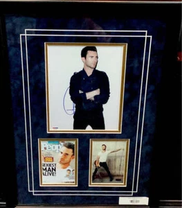 Adam Levine Maroon 5 Autographed Framed Photo Collage PSA COA - Picture 1 of 5