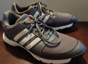 Adidas Golf Cleats Shoes Traxion Gray/White Leather Men's Size 8 Women's 9.5 - Picture 1 of 12
