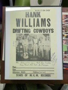 Hank Williams Drifting Cowboys Advertisement Poster - Picture 1 of 6