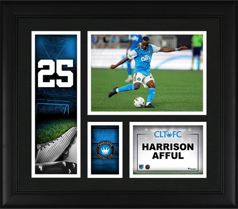 Harrison Afful Charlotte FC Framed 15x17 Player Core Collage Cover