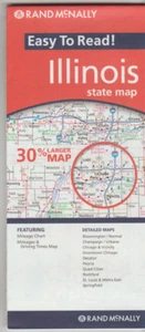 Illinois State Map Folded 2007 Rand McNally - Imagen 1 de 5