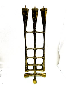 Candelabro Vintage Brutalist XL bronce 45 cm 2800 g candelabro 3 llamas - Imagen 1 de 12