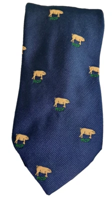 Corbata de poliéster Bloomingdale’s MCP cerdo chavanista macho Foto 1 de 4