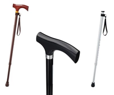 Russka Gehstock Holz Fritzgriff verstellbar Spazierstock Wanderstock Gehhilfe