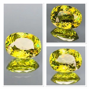 Chrome Sphene Titanite Gemstone 5.65 Carat Extraordinary Colour rare size - Picture 1 of 9