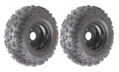 Quadreifen Reifen ATV Komplettrad 2er Set 16x8-7 A-Shape 3-Loch Felge schwarz - Bild 1 von 4