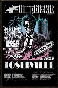 LIMP BIZKIT Loserville Tour 2025 Ltd Ed RARE Poster Dispaly! Nu Metal Rap Rock - Bild 1 von 1