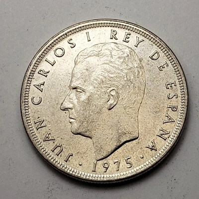 1975 (78) Spain 5 Pesetas, King Juan Carlos I, KM# 807 - Image 1 of 2