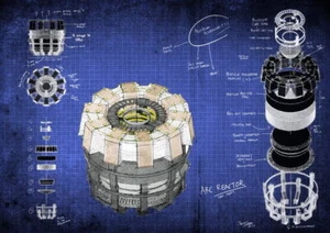 281487 Blueprint Iron Man Arc Reactor AFFICHE D'IMPRESSION - Photo 1 sur 7