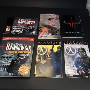 Lot Of 6 PC Instruction Manuals Strategy Guides Rainbow Six Quake Freespace ETC - Picture 1 of 6