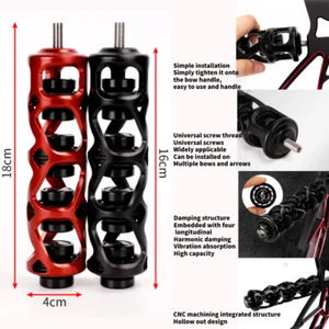 6" Compound Bow Stabilizer Damper Harmonic Aluminum Silencer Shoot Hunt Archery - Picture 1 of 24