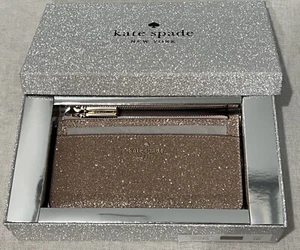 Cartera Kate Spade Tela Brillante En Caja Delgada Portatarjetas con Cremallera K9256 $129 - Imagen 1 de 11