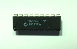 PIC16F84 Microcontroller 1Kb x 14 Flash PDIP-18 Genuine Microchip part x 1 pcs - Picture 1 of 1