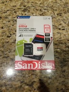 SANDISK ULTRA microSDXC UHS-I Card with Adapter 400GB MEMORY CARD SD, SDHC *NEW* - Picture 1 of 4