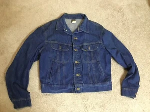 Vintage Lee Riders Jean Jacket PATD 153438 Trucker Blue Denim Size 46L Large - Picture 1 of 15