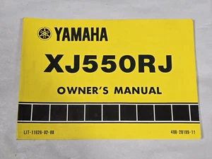 1982 Yamaha XJ550RJ Owner's Manual, XJ550 - Picture 1 of 2