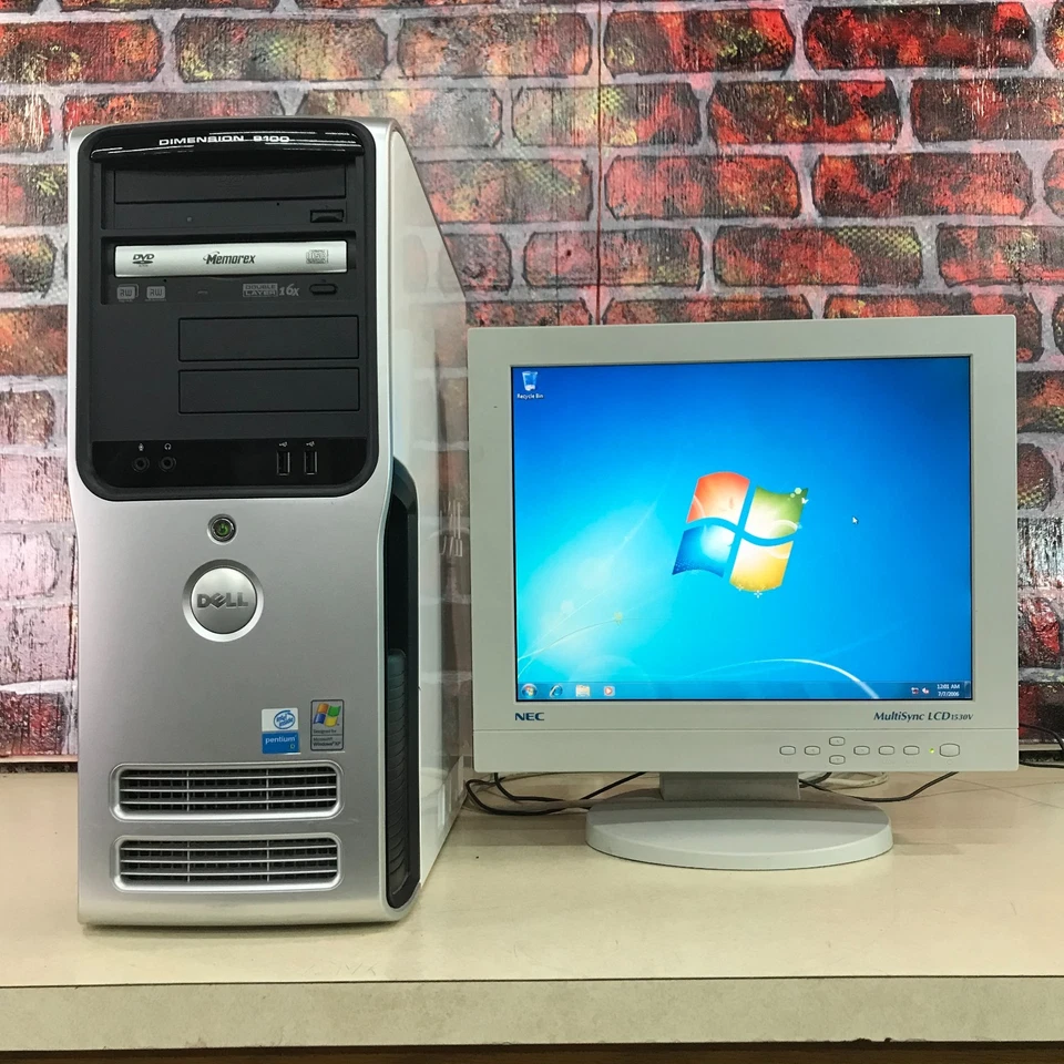 Dell Dimension 9100 PC Retro Gaming Pentium D 2.80GHz 3GB RAM (Windows 7 Pro) - Image 1 of 4