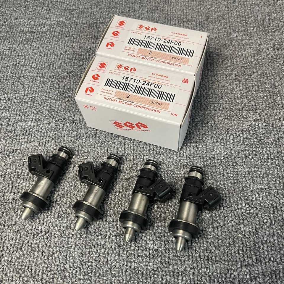 4X Fuel Injectors For Suzuki GSXR 600 750 1000 Hayabusa GSX1300 R RZ 15710-24F00 Foto 1 de 4