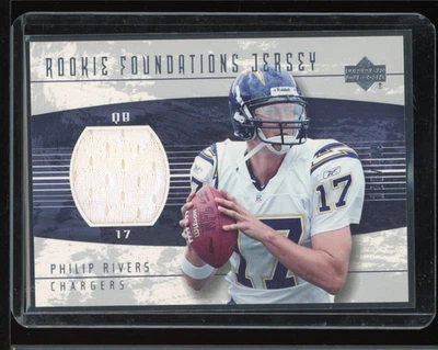 Philip Rivers | 2004 Upper Deck Rookie Foundations Jersey Patch RC Chargers /499 - Image 1 of 2