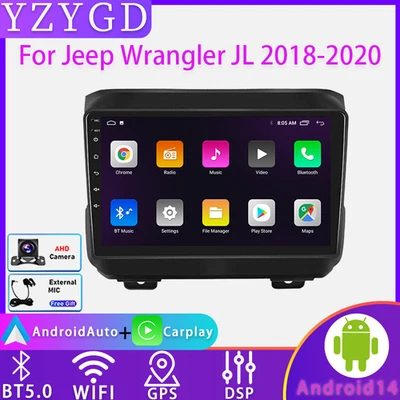 For Jeep Wrangler JL 2018-2020 Android GPS Carplay Radio Multimedia Stereo Navi  - Image 1 of 4