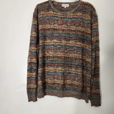 Suéter Vintage Norm Thompson Para Hombres XL Tejido Texturizado Abuelo Cosby Arte Para Usar Foto 1 de 4