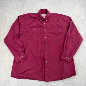 Camisa informal con botones Wrangler Rugged Wear L/S granate para hombre talla XL - Imagen 1 de 11