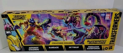 Transformers Legacy Creatures Collide Buzzworthy Bumblebee Goldbug 4 Pack 2022 - Image 1 of 4